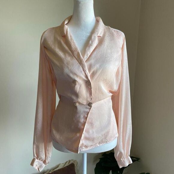 Vintage peach blouse - Picture 5 of 8